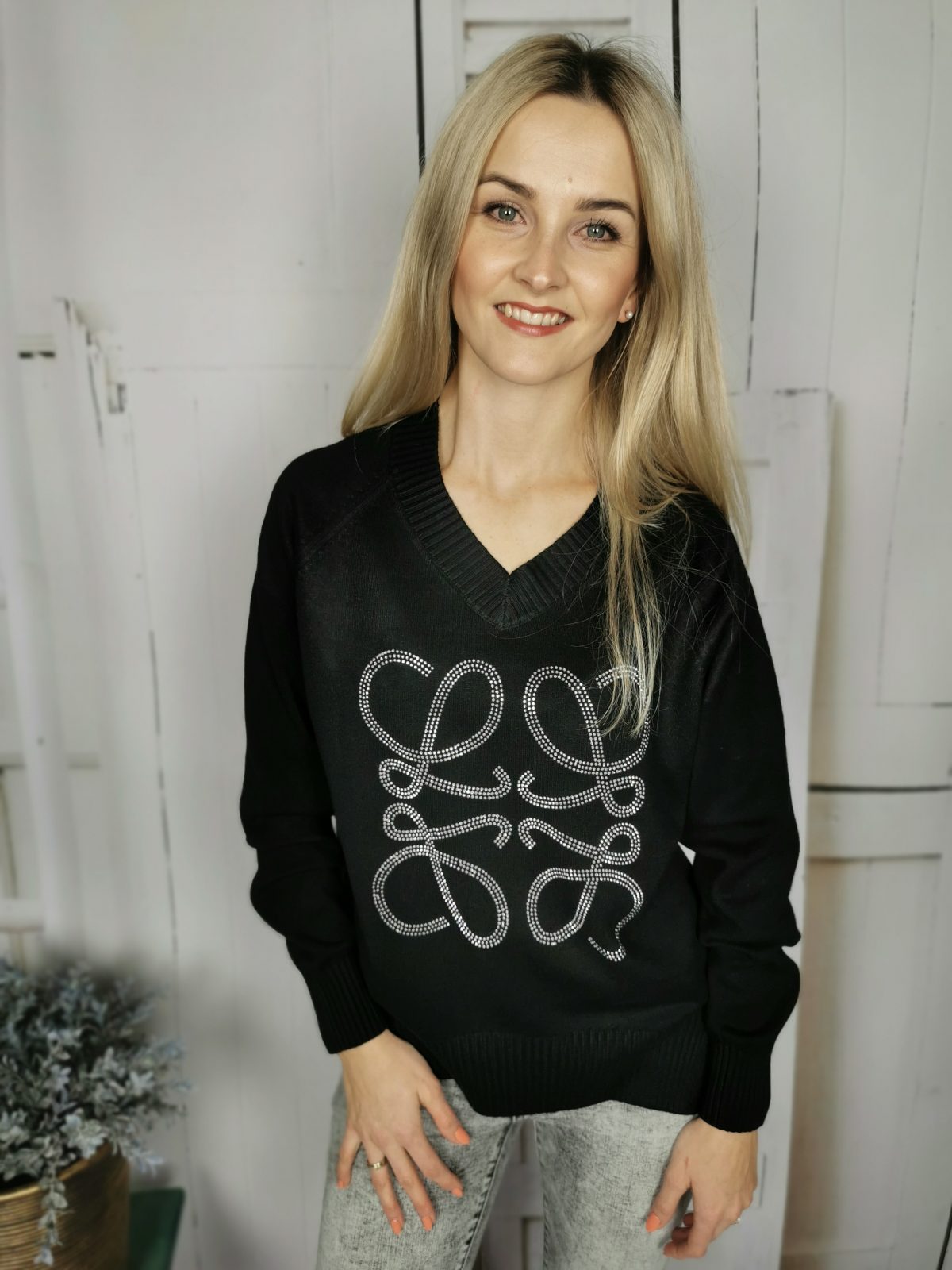 sweter lora czarny black