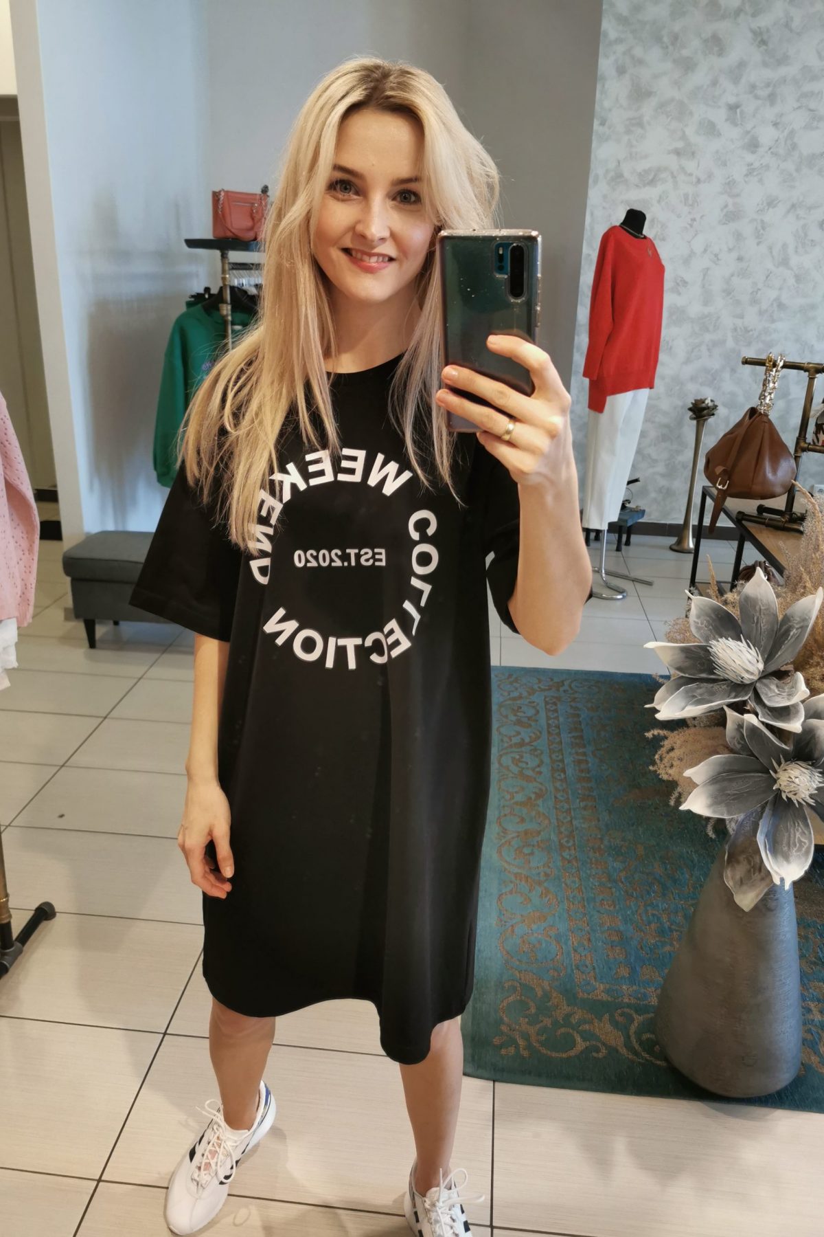 tunika, długi t-shirt, czarny t-shirt, tunika sukienka, czarna tunika, czarny t-shirt